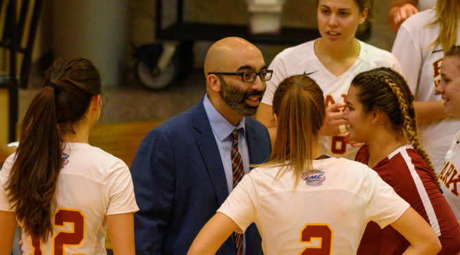 Park University volleyball coach Mike Talamentes